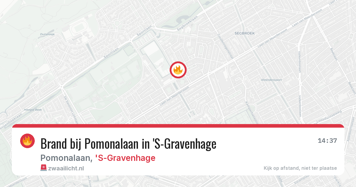 Brand bij Pomonalaan in 'S-Gravenhage — 2 jul 2026