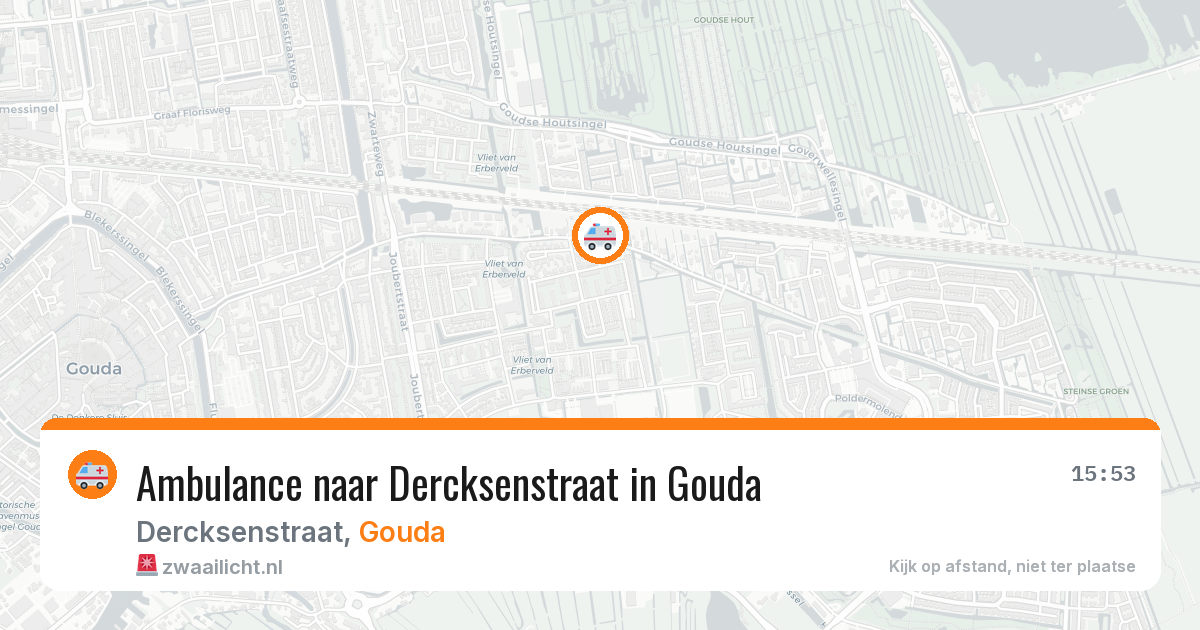 Ambulance naar Dercksenstraat in Gouda — 17 mei 2026
