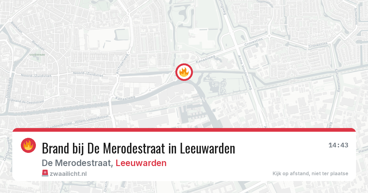 Brand bij De Merodestraat in Leeuwarden — 26 mei 2026