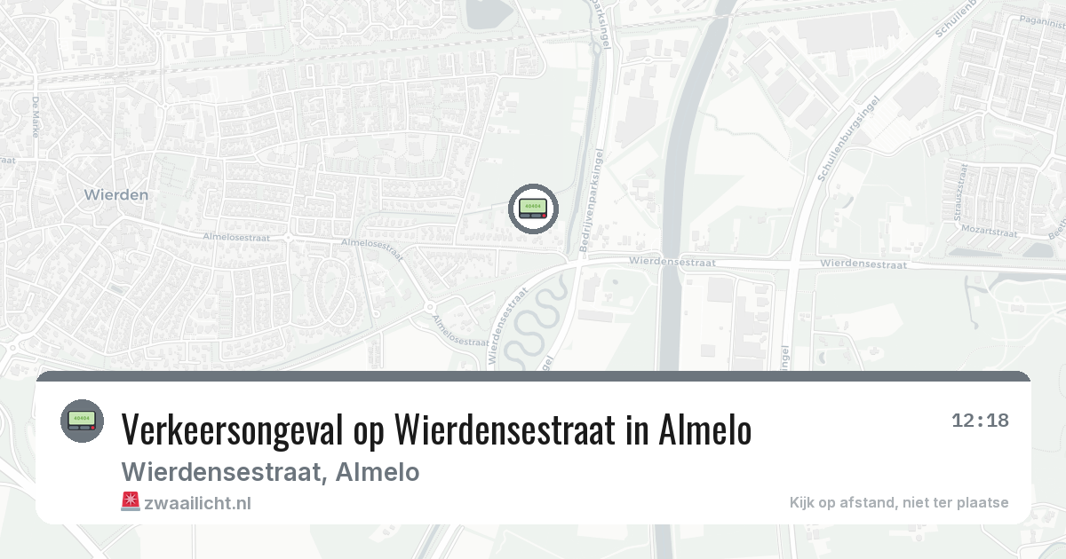 Verkeersongeval op Wierdensestraat in Almelo — 22 apr 2026