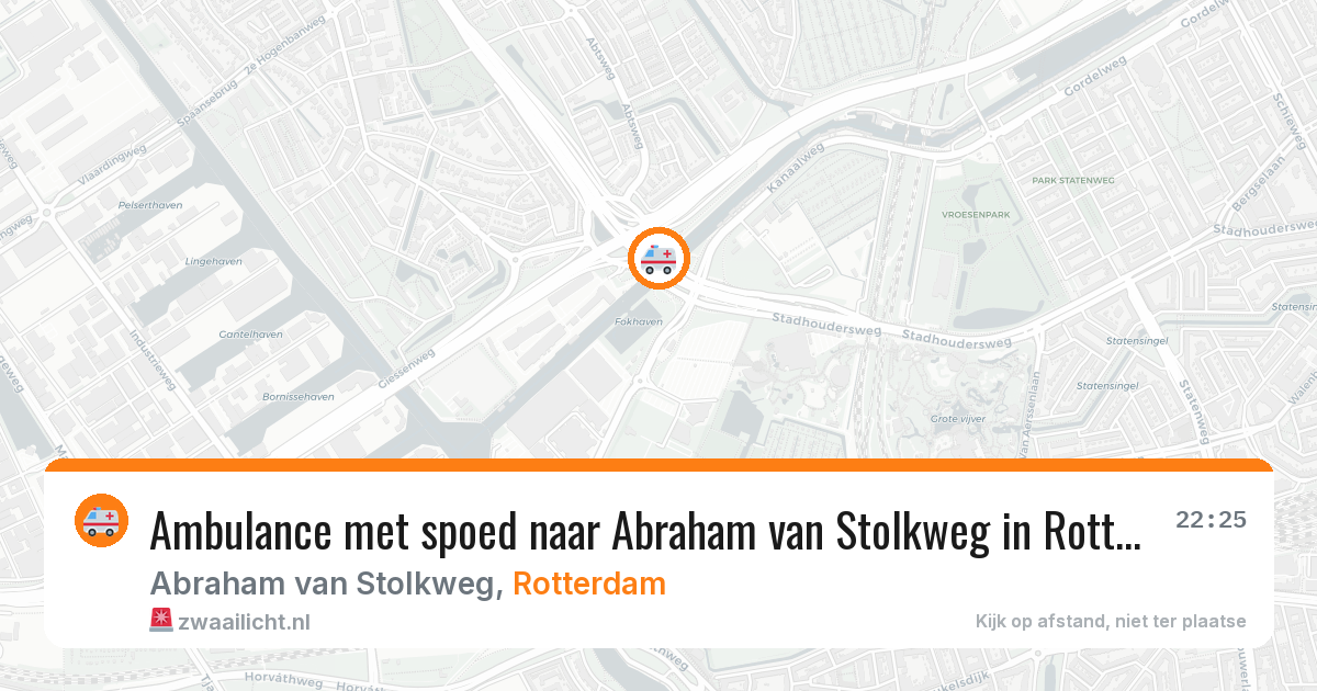 Ambulance met spoed naar Abraham van Stolkweg in Rotterdam — 24 jul 2026