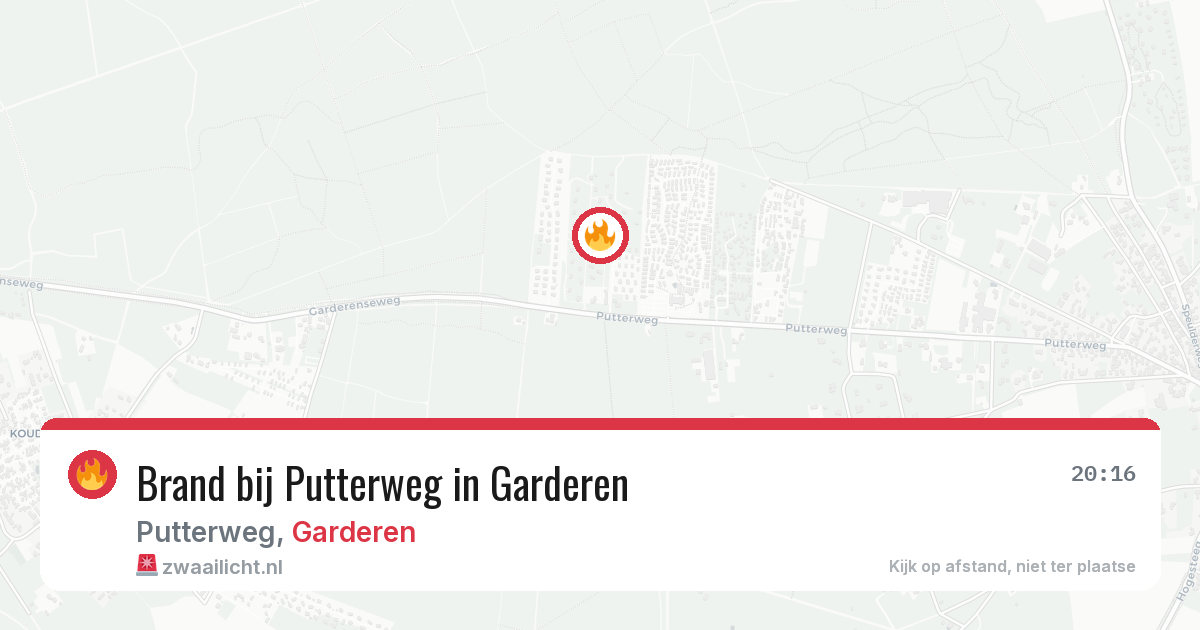 Brand bij Putterweg in Garderen — 6 apr 2026