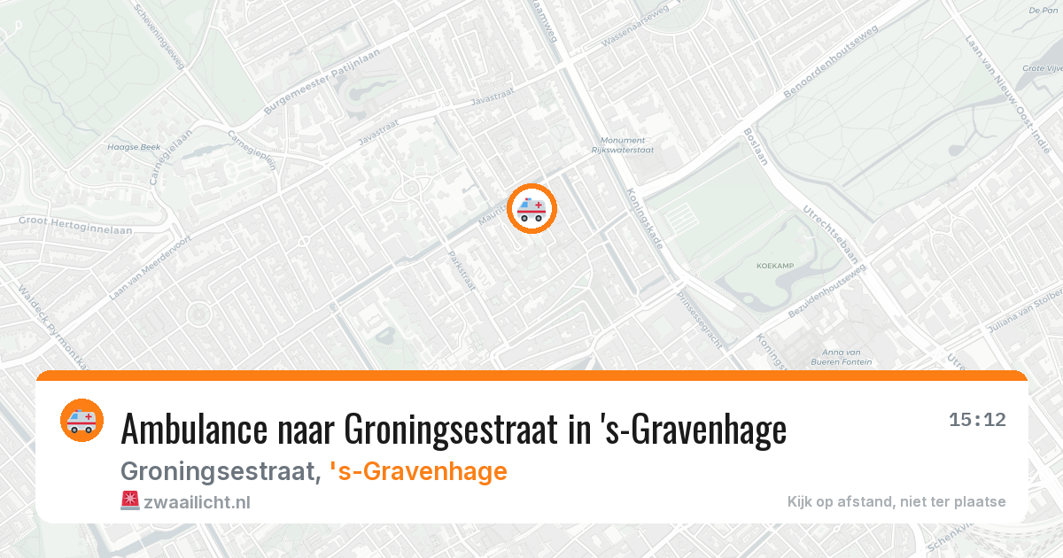 Ambulance naar Groningsestraat in 's-Gravenhage — 25 mrt 2026
