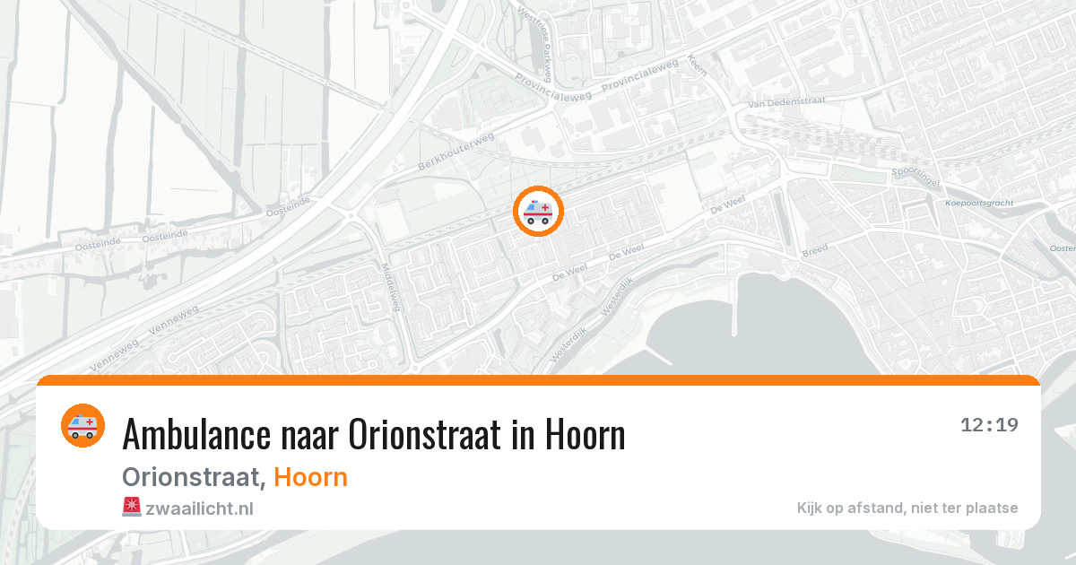 Ambulance naar Orionstraat in Hoorn — 16 mrt 2026