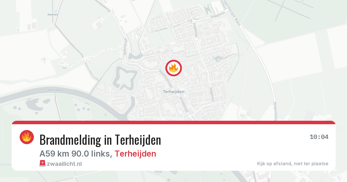 Brandmelding in Terheijden — 9 aug 2026