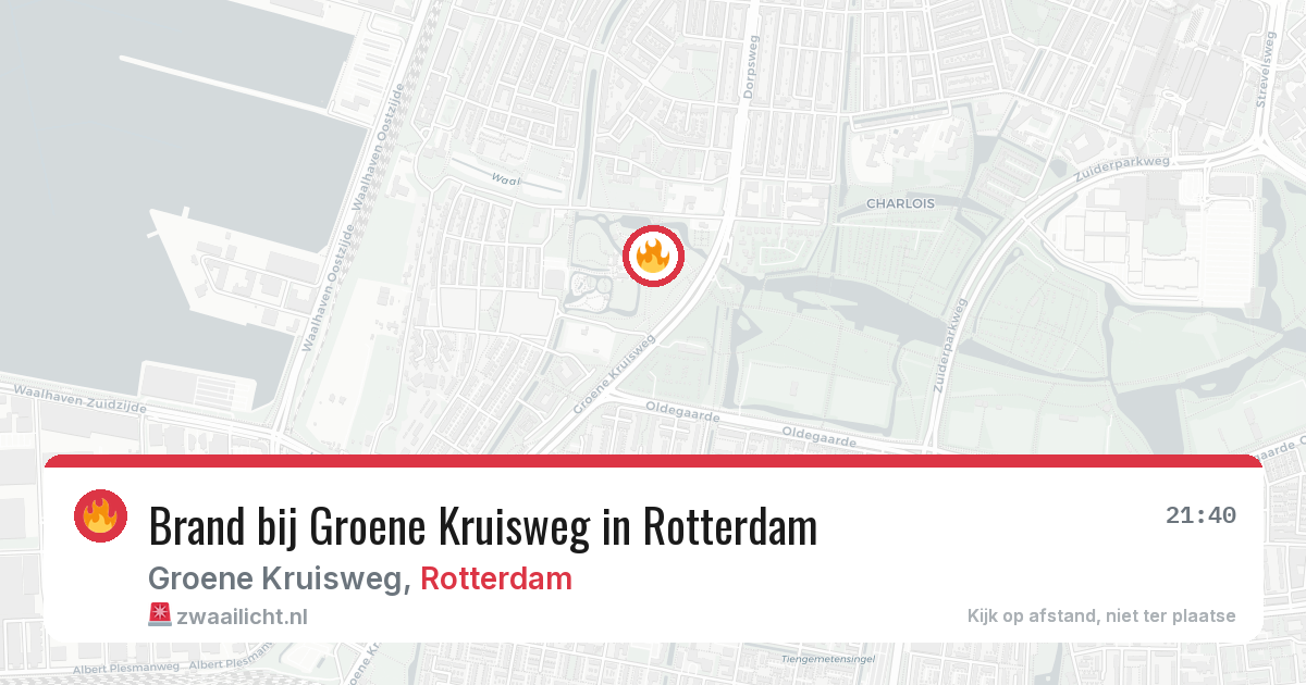 Brand bij Groene Kruisweg in Rotterdam — 31 mei 2026