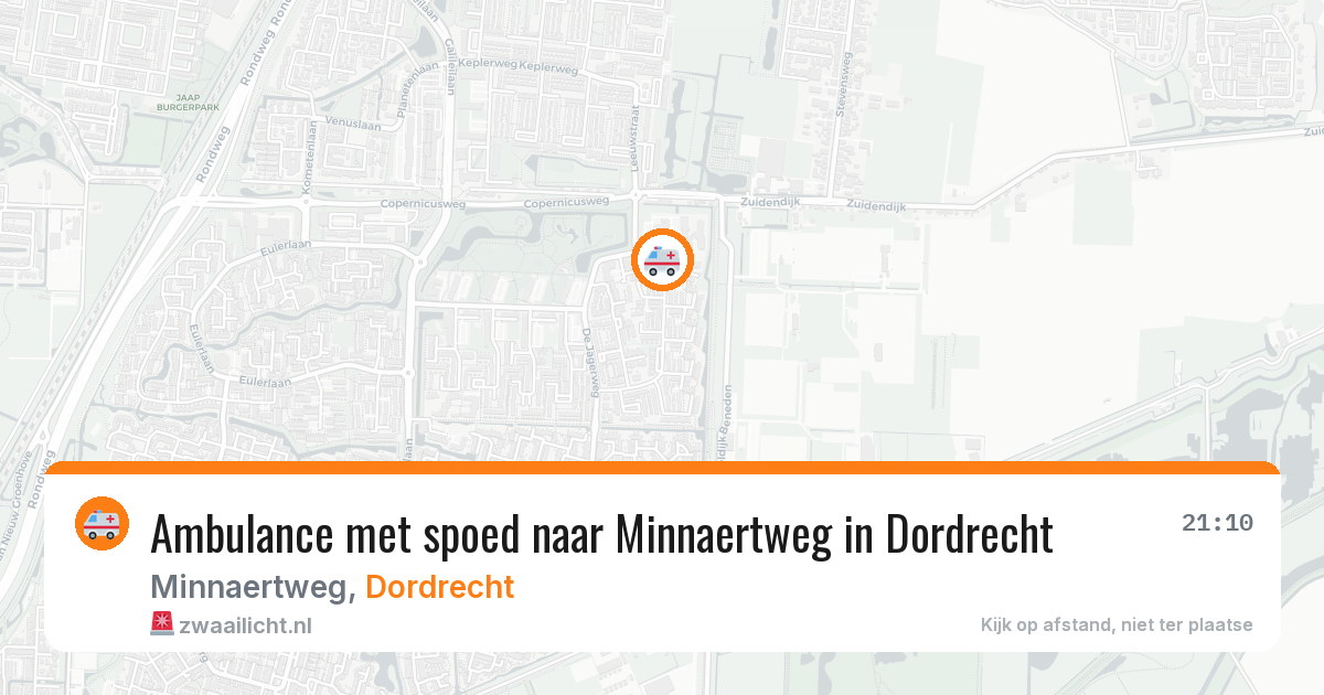 Ambulance met spoed naar Minnaertweg in Dordrecht — 4 aug 2026