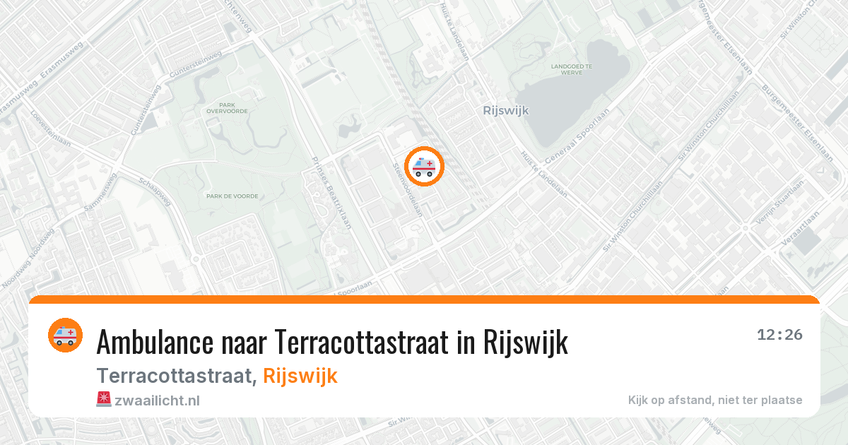 Ambulance naar Terracottastraat in Rijswijk — 10 apr 2026