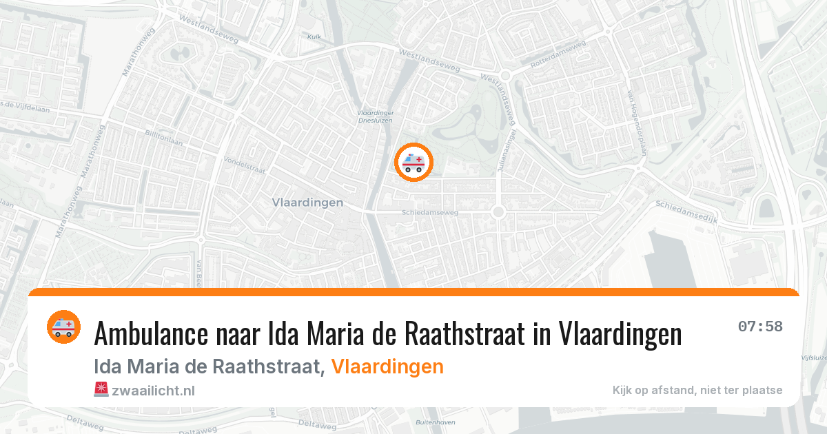 Ambulance naar Ida Maria de Raathstraat in Vlaardingen — 29 jul 2026