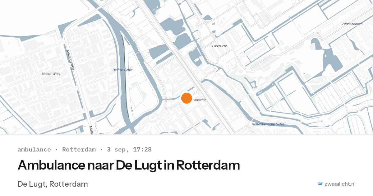 Ambulance naar De Lugt in Rotterdam — 3 sep 2026