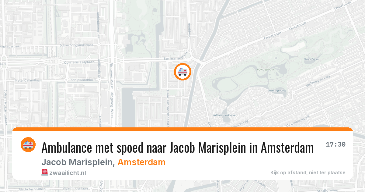 Ambulance met spoed naar Jacob Marisplein in Amsterdam — 11 apr 2026