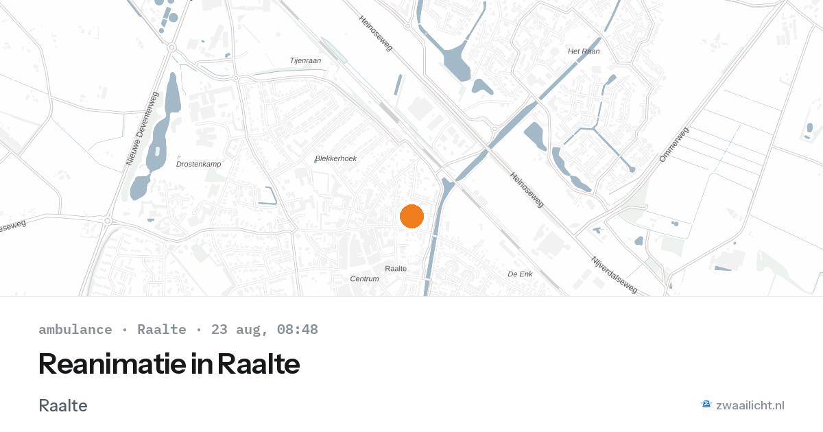 Reanimatie in Raalte — 23 aug 2026