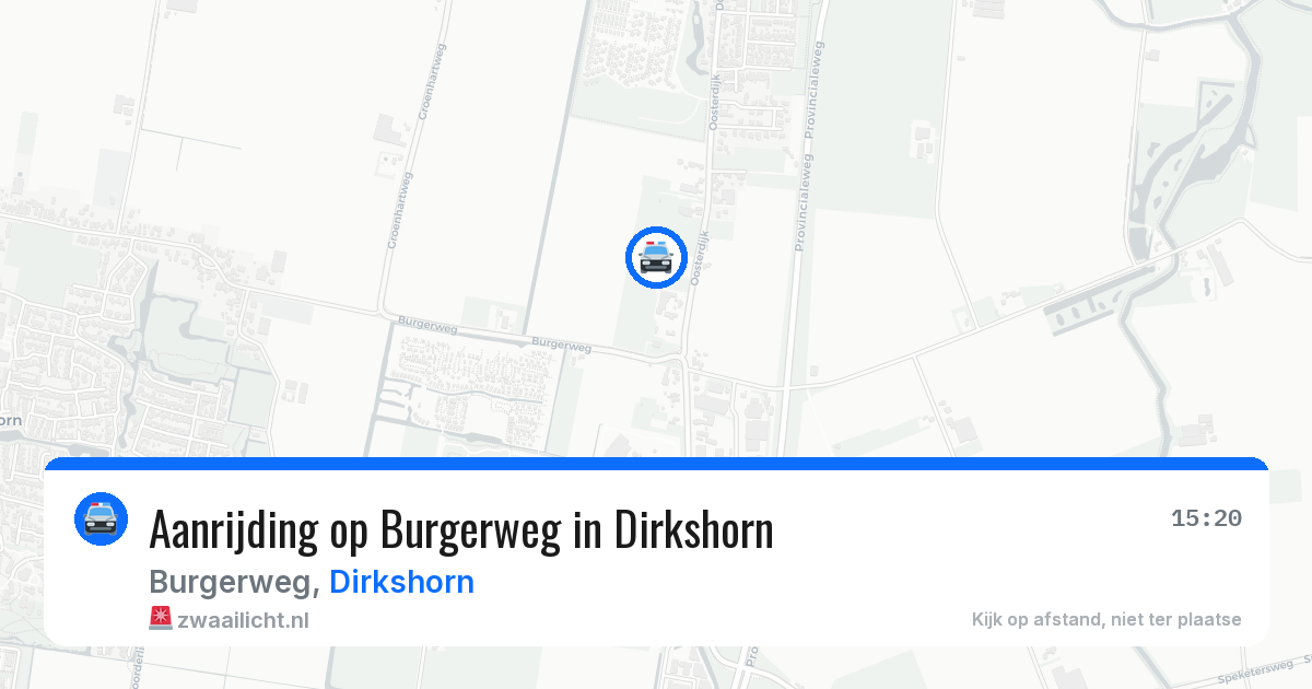 Aanrijding op Burgerweg in Dirkshorn — 7 apr 2026
