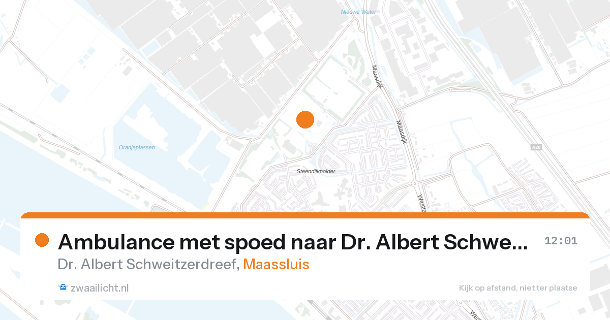 Ambulance met spoed naar Dr. Albert Schweitzerdreef in Maassluis — 27 aug 2026