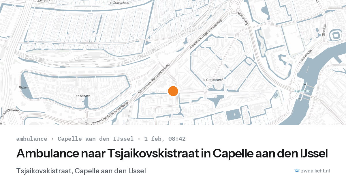 Ambulance naar Tsjaikovskistraat in Capelle aan den IJssel — 1 feb 2026