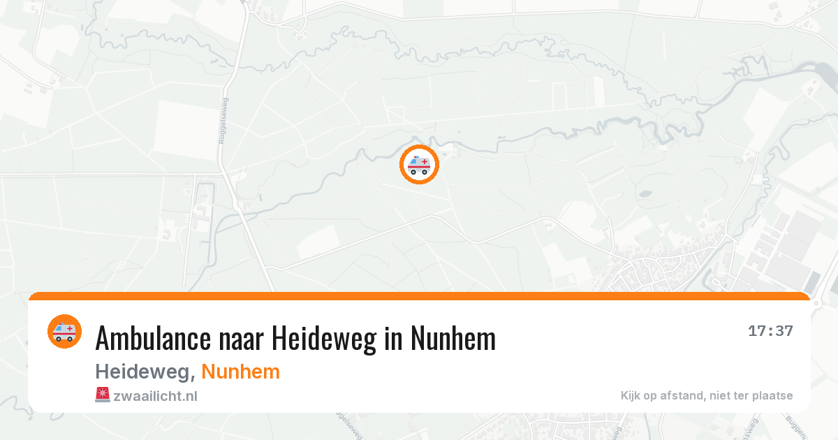 Ambulance naar Heideweg in Nunhem — 31 mei 2026