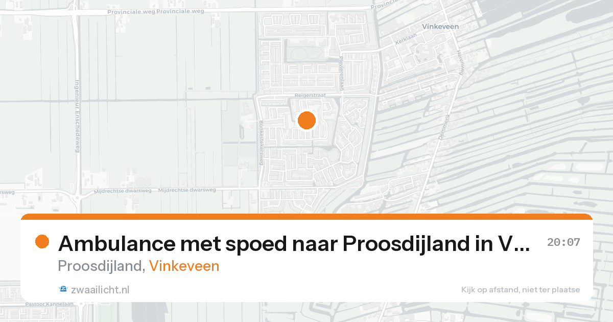 Ambulance met spoed naar Proosdijland in Vinkeveen — 13 jun 2026