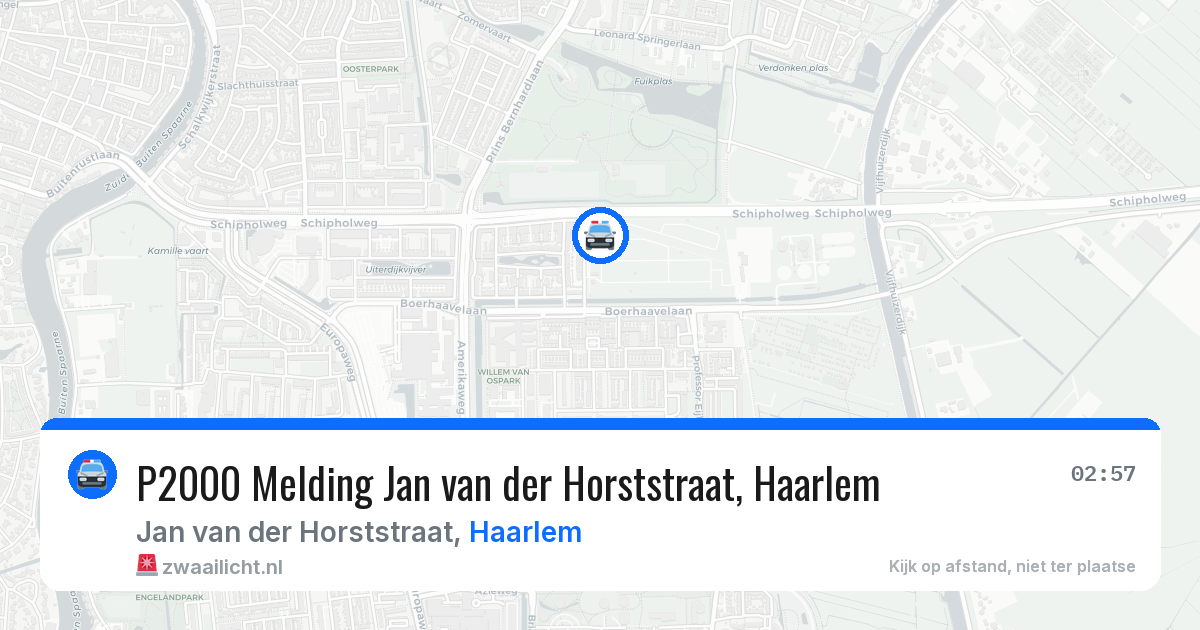 P2000 Melding Jan van der Horststraat, Haarlem — 27 mrt 2026