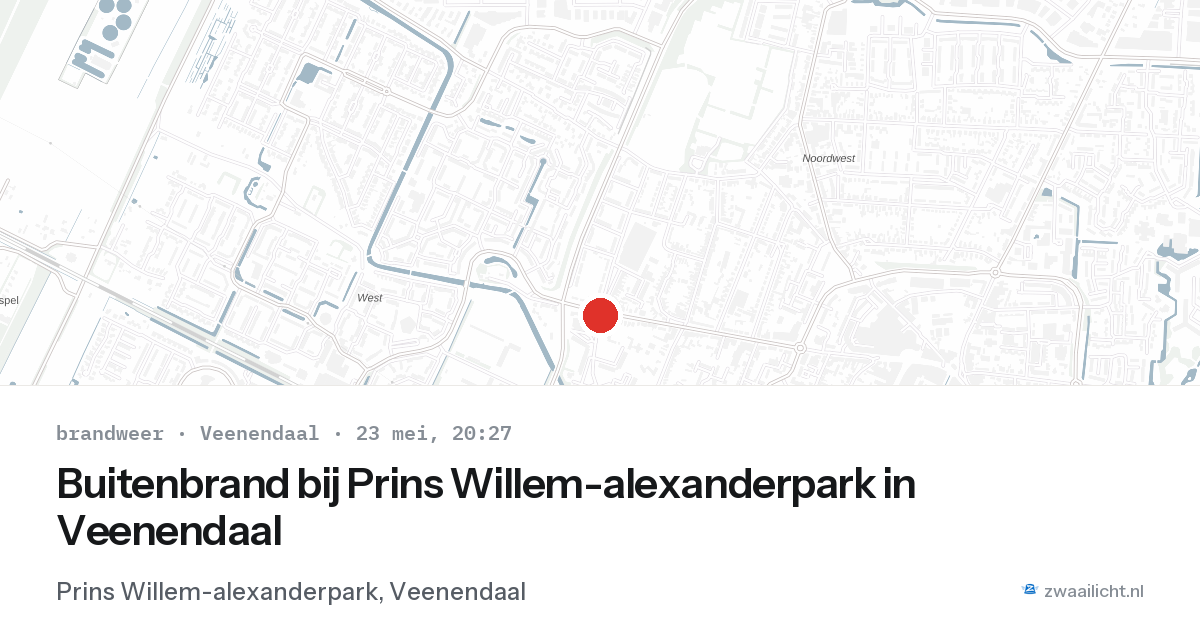 Buitenbrand bij Prins Willem-alexanderpark in Veenendaal — 11 apr 2026