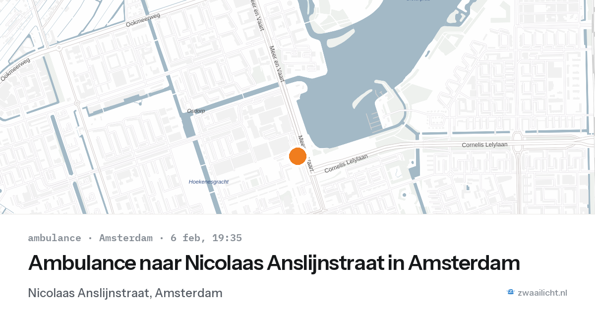 Ambulance naar Nicolaas Anslijnstraat in Amsterdam — 6 feb 2026