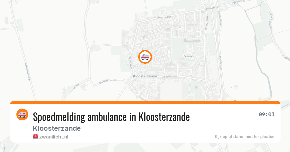Spoedmelding ambulance in Kloosterzande — 22 mei 2026