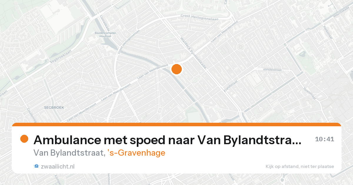 Ambulance met spoed naar Van Bylandtstraat in 's-Gravenhage — 9 mei 2026