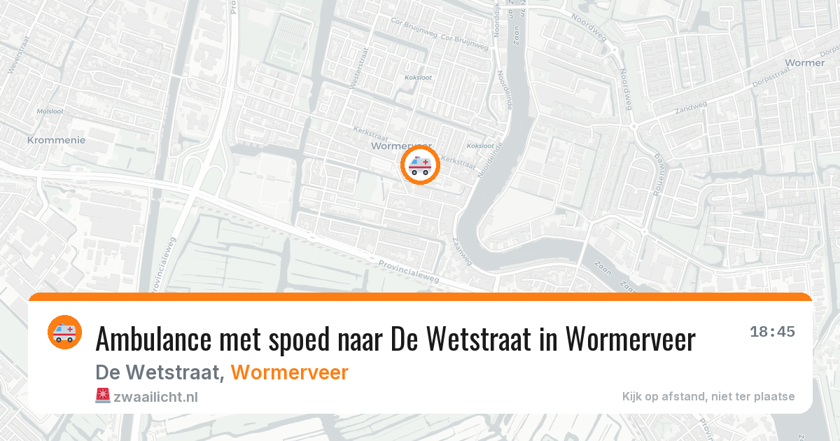 Ambulance met spoed naar De Wetstraat in Wormerveer — 18 jan 2026