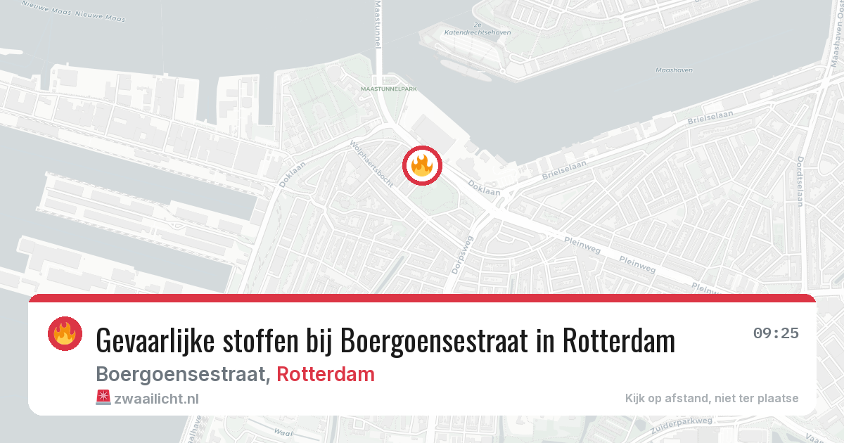 Gevaarlijke stoffen bij Boergoensestraat in Rotterdam — 1 apr 2026