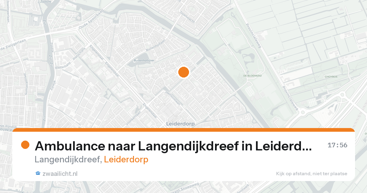 Ambulance naar Langendijkdreef in Leiderdorp — 21 aug 2026