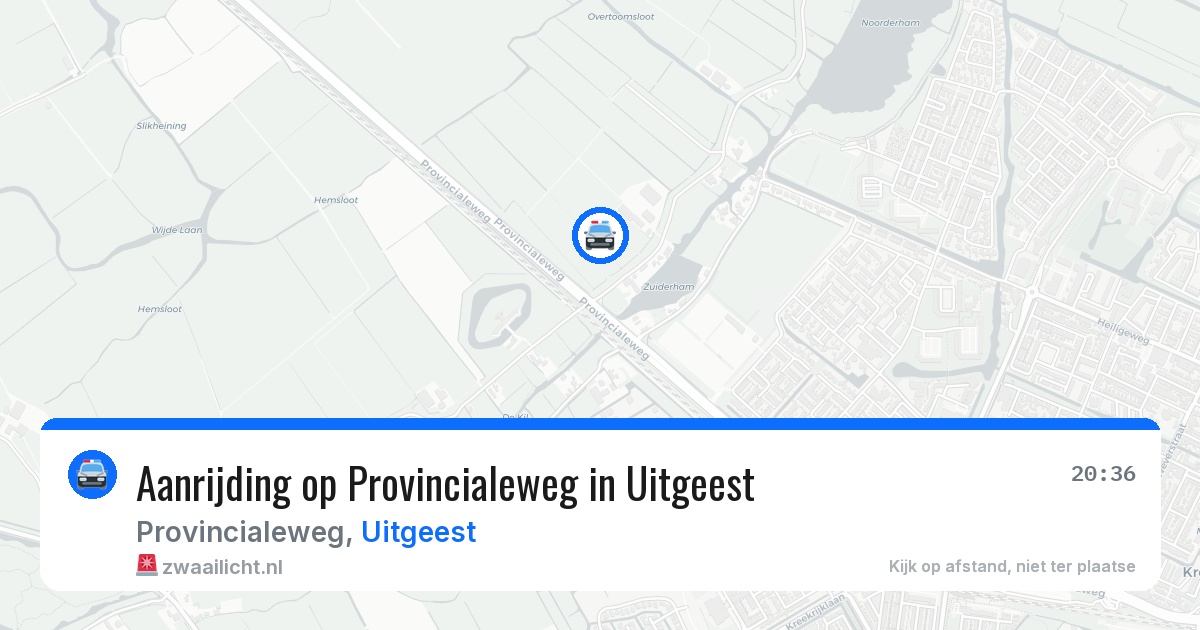 Aanrijding op Provincialeweg in Uitgeest — 8 apr 2026