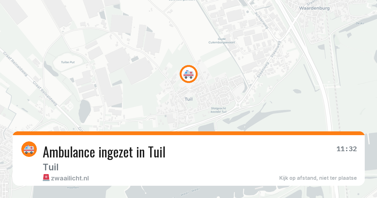 Ambulance ingezet in Tuil — 10 jun 2026