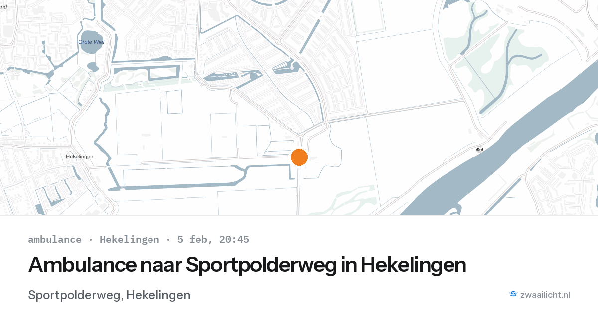 Ambulance naar Sportpolderweg in Hekelingen — 5 feb 2026