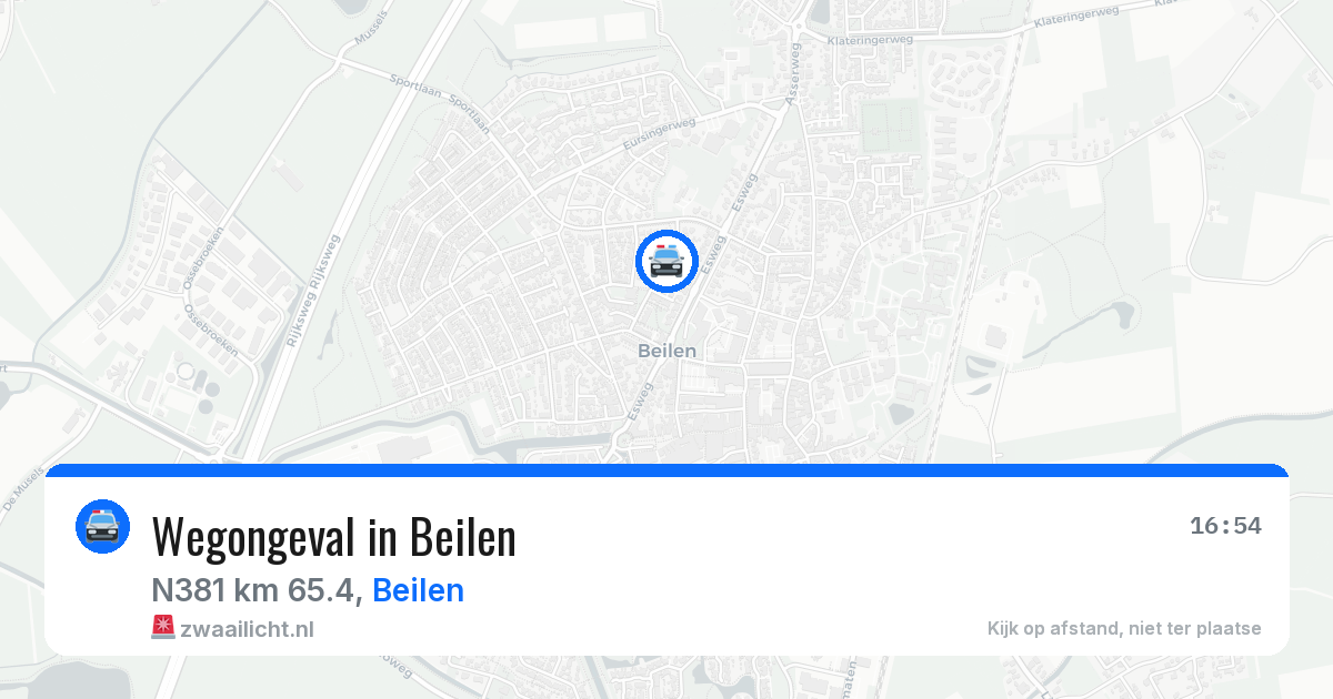 Wegongeval in Beilen — 15 jun 2026