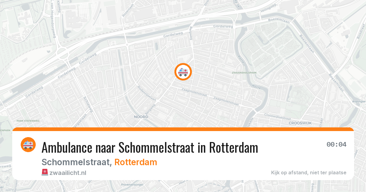 Ambulance naar Schommelstraat in Rotterdam — 1 aug 2026