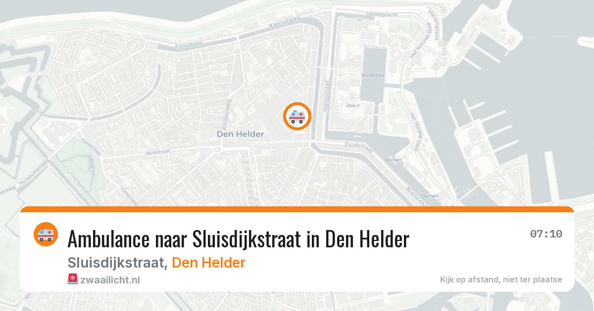 Ambulance naar Sluisdijkstraat in Den Helder — 1 apr 2026