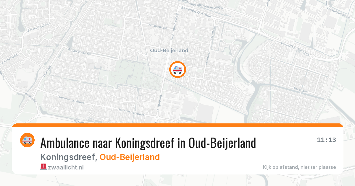 Ambulance naar Koningsdreef in Oud-Beijerland — 7 apr 2026