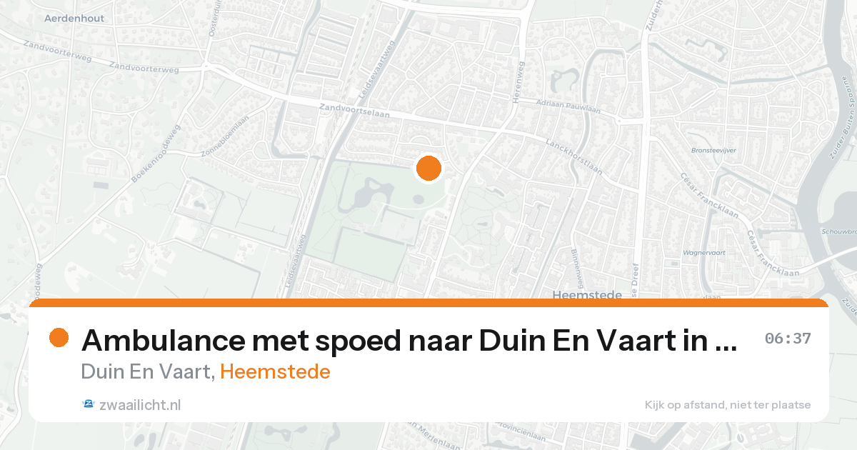 Ambulance met spoed naar Duin En Vaart in Heemstede — 15 aug 2026