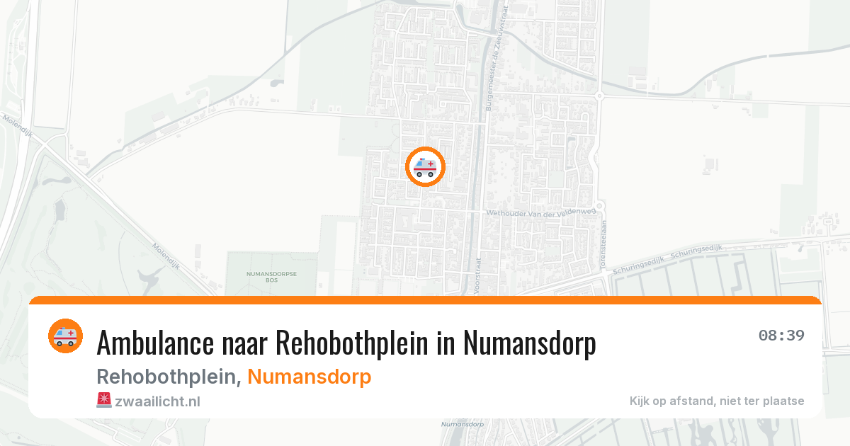 Ambulance naar Rehobothplein in Numansdorp — 9 feb 2026
