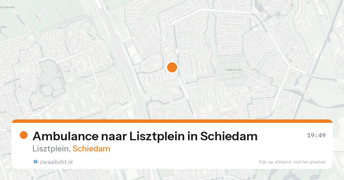 Ambulance naar Lisztplein in Schiedam — 15 aug 2026