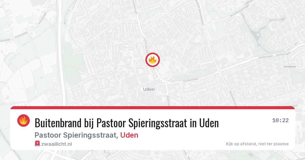 Buitenbrand bij Pastoor Spieringsstraat in Uden — 4 jul 2026