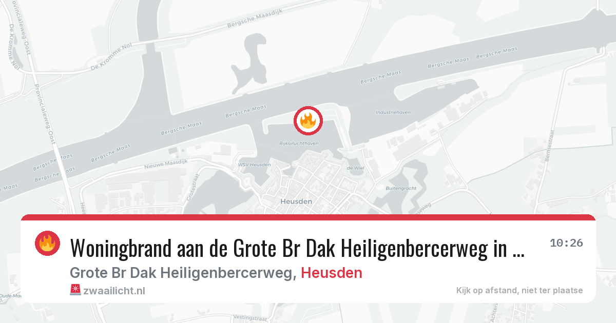 Woningbrand aan de Grote Br Dak Heiligenbercerweg in Heusden — 7 jul 2026