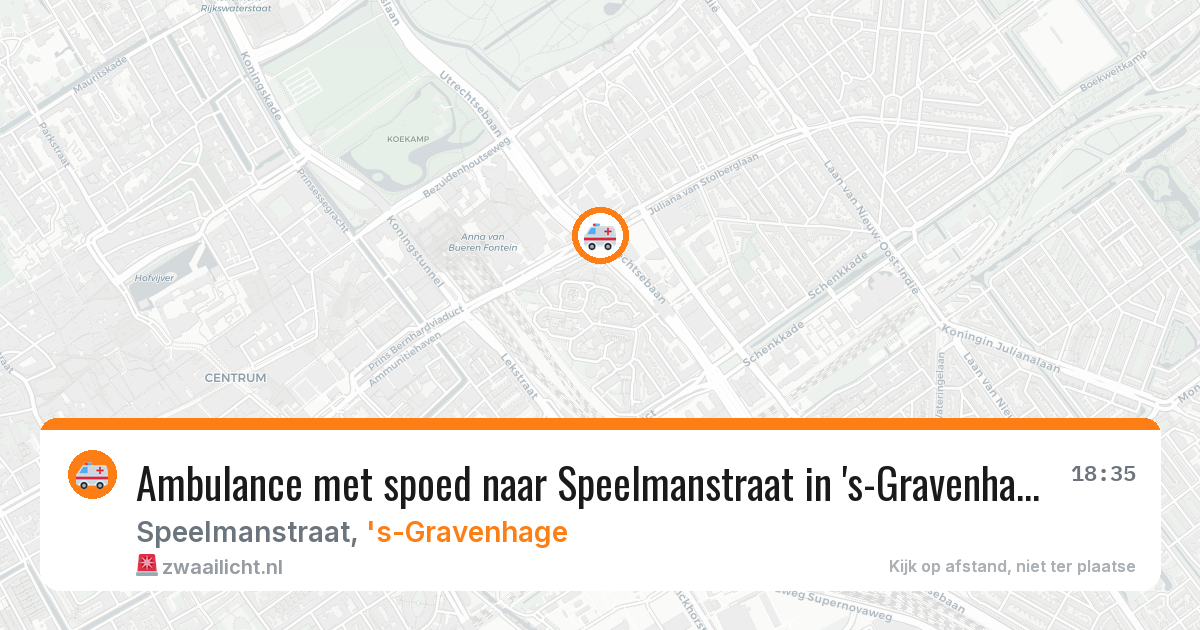 Ambulance met spoed naar Speelmanstraat in 's-Gravenhage — 16 jun 2026