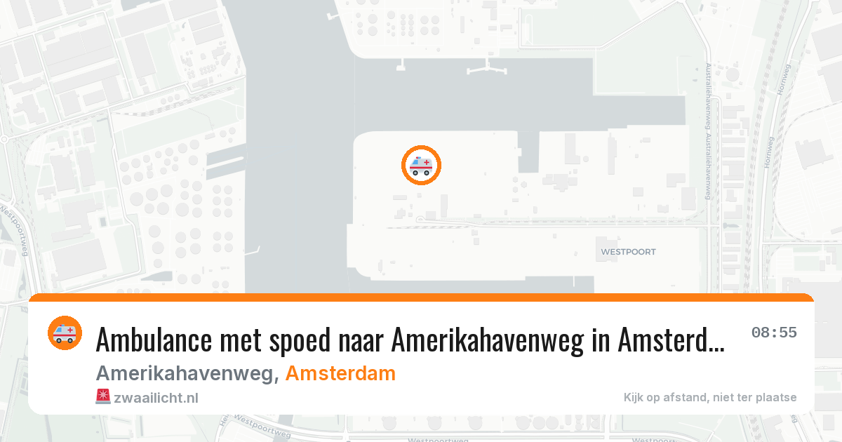 Ambulance met spoed naar Amerikahavenweg in Amsterdam — 26 jan 2026
