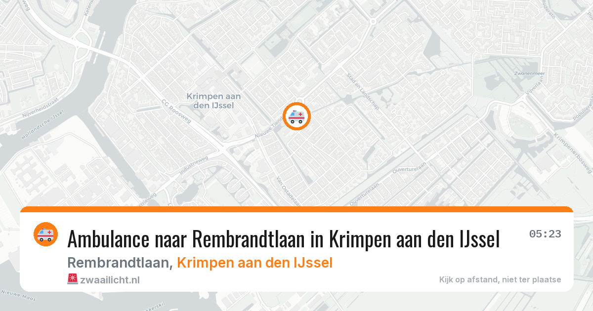 Ambulance naar Rembrandtlaan in Krimpen aan den IJssel — 18 jul 2026