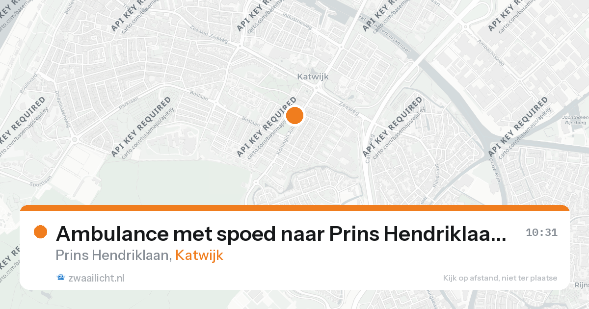 Ambulance met spoed naar Prins Hendriklaan in Katwijk — 20 jul 2026