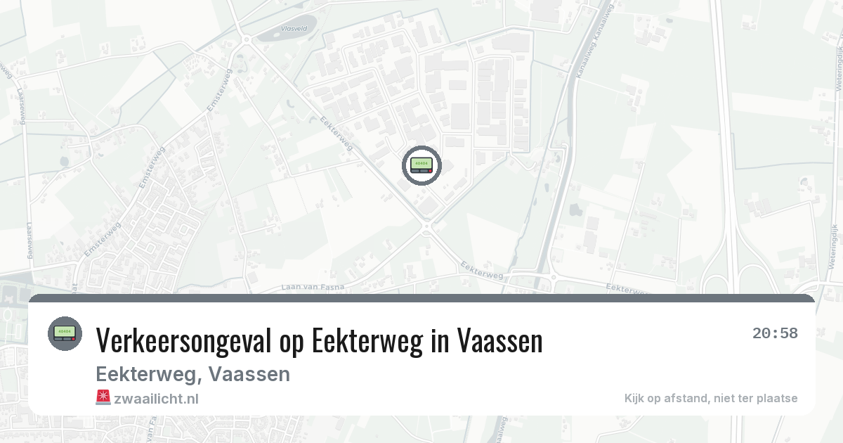 Verkeersongeval op Eekterweg in Vaassen — 28 jun 2026
