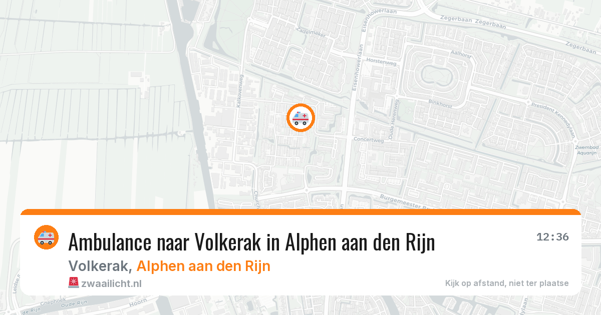 Ambulance naar Volkerak in Alphen aan den Rijn — 27 jun 2026