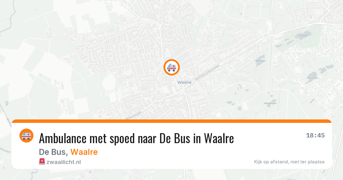 Ambulance met spoed naar De Bus in Waalre — 8 feb 2026