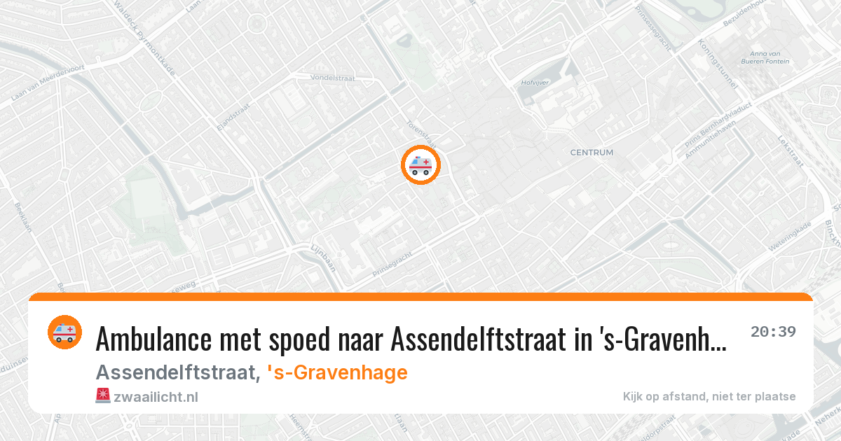 Ambulance met spoed naar Assendelftstraat in 's-Gravenhage — 20 jan 2026