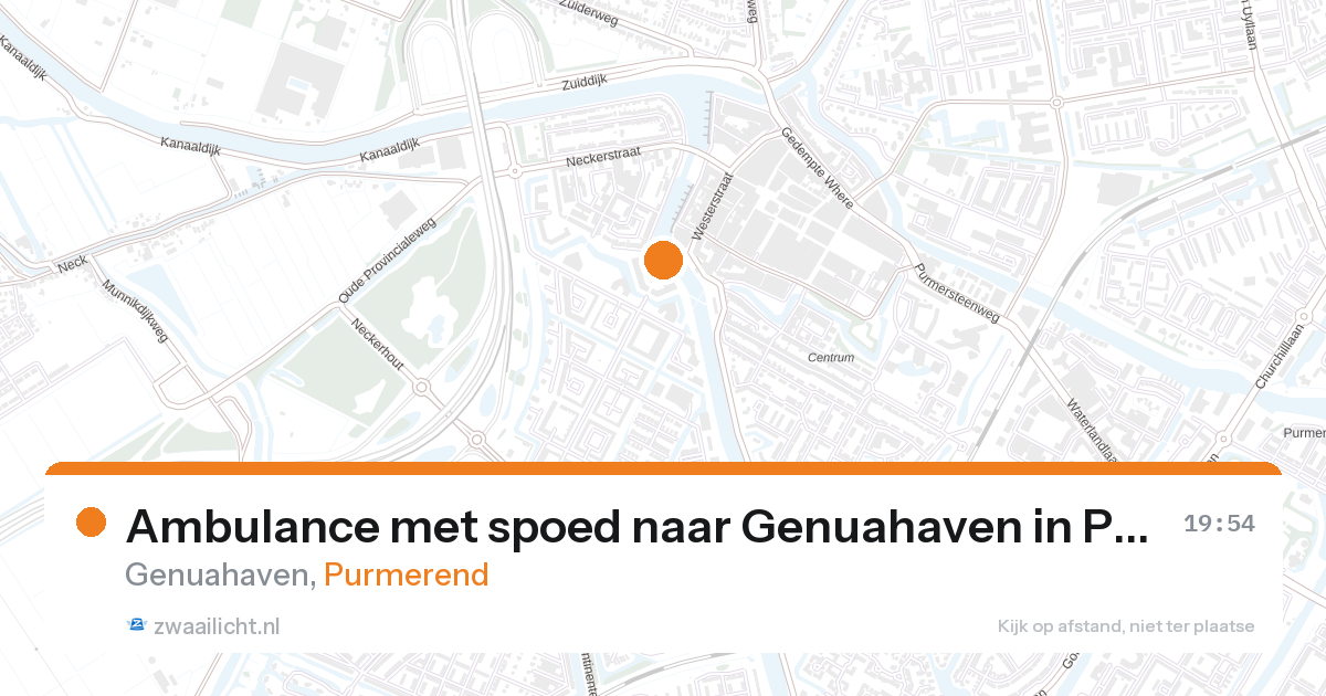 Ambulance met spoed naar Genuahaven in Purmerend — 27 aug 2026